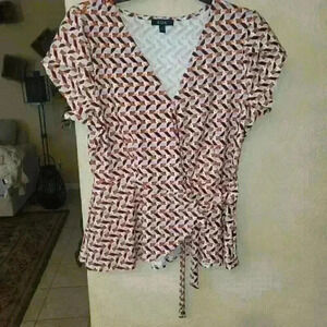 #1 A.U.W  Faux Wrap blouse - Peplum style